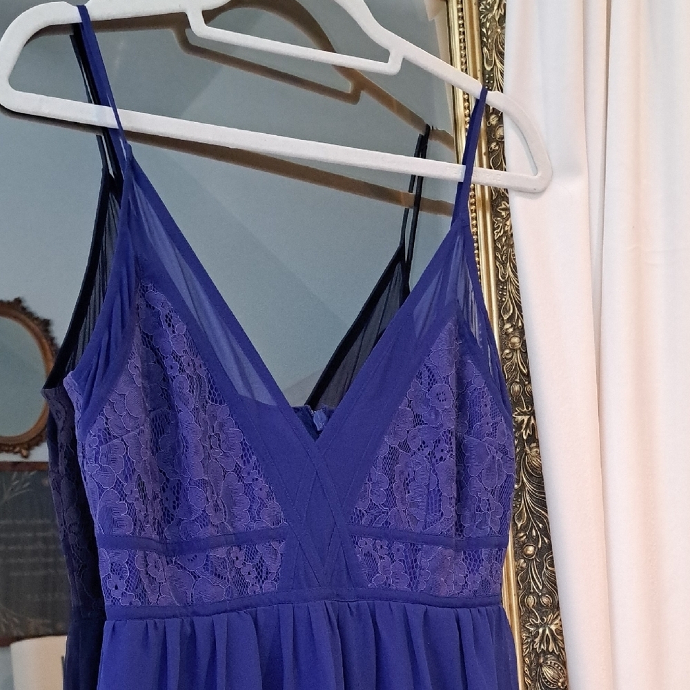 ASOS Royal Blue Lace Formal Maxi Dress - Picture 2 of 4